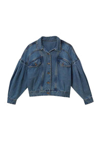 Veste bomber en denim - Bleu