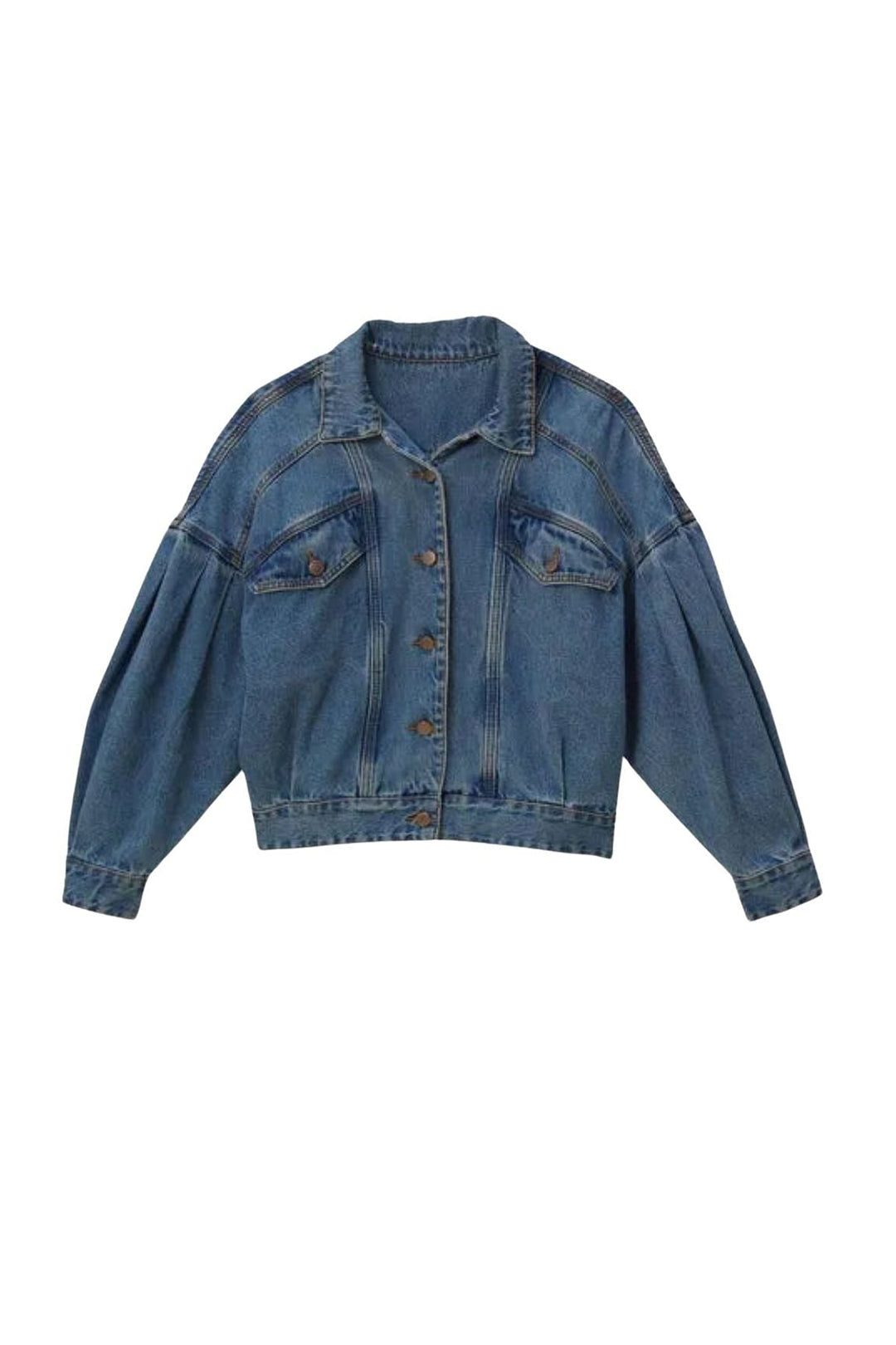 Veste bomber en denim - Bleu