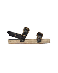 Sandales Munga espadrilles à bout carré - Black