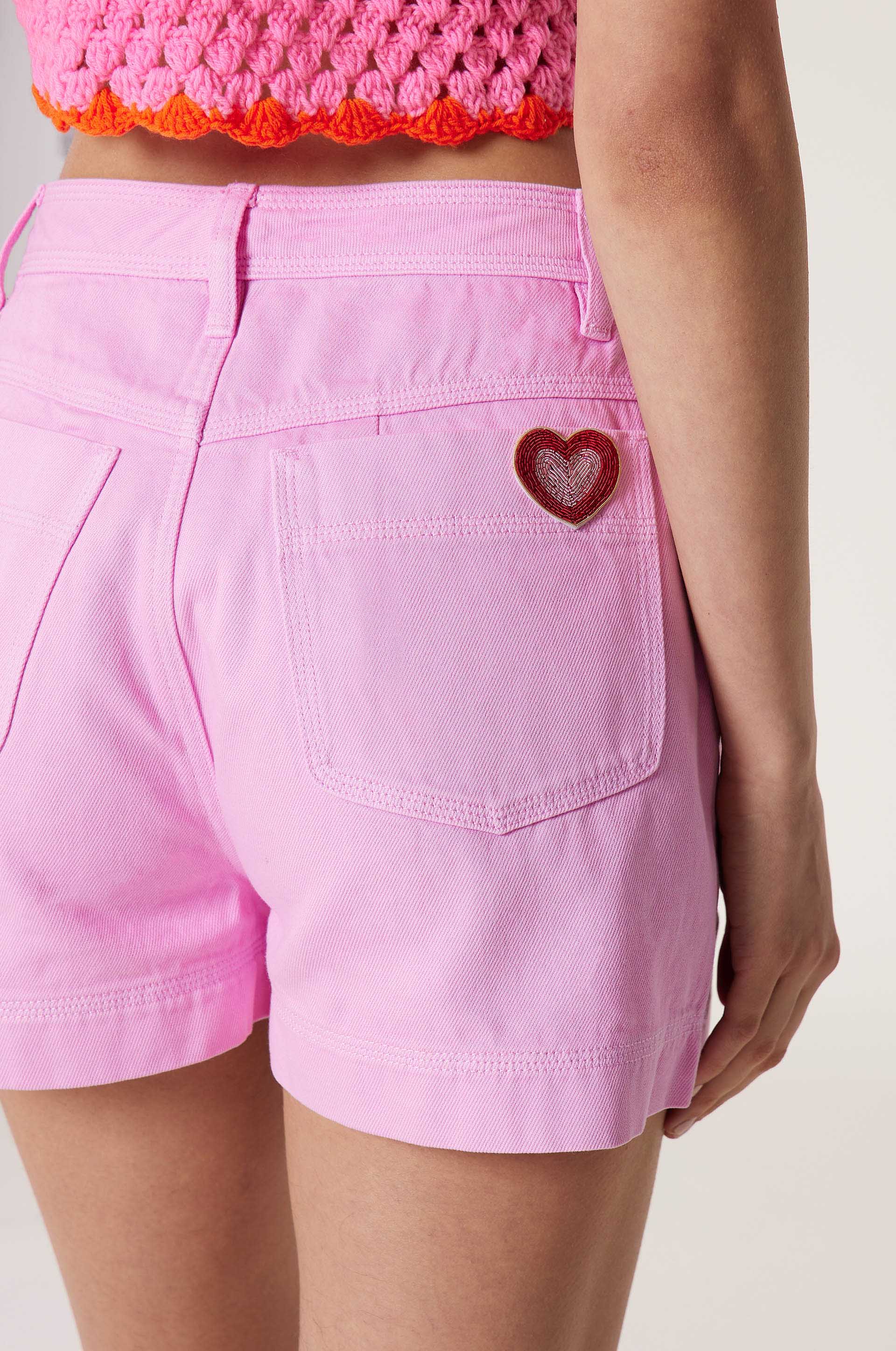 Short en denim Lover - Rose