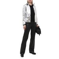 ZDOUBLON Veste à capuche Activewear - Silver