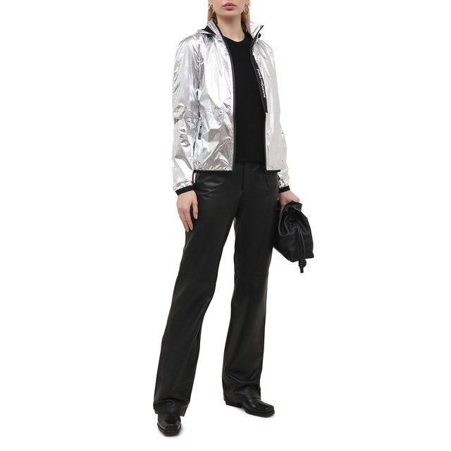 ZDOUBLON Veste à capuche Activewear - Silver