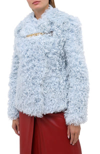 Veste en shearling avec chaîne - Pale Blue