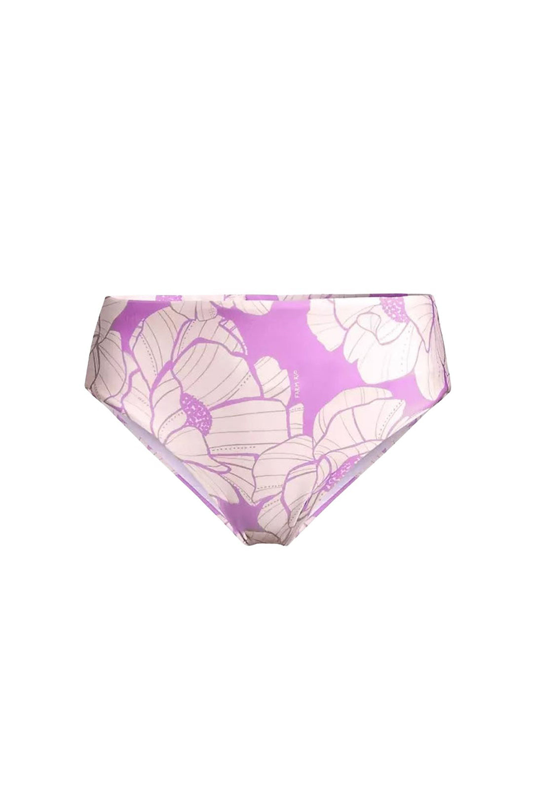 Bas de bikini taille haute Paula Floral - Violet