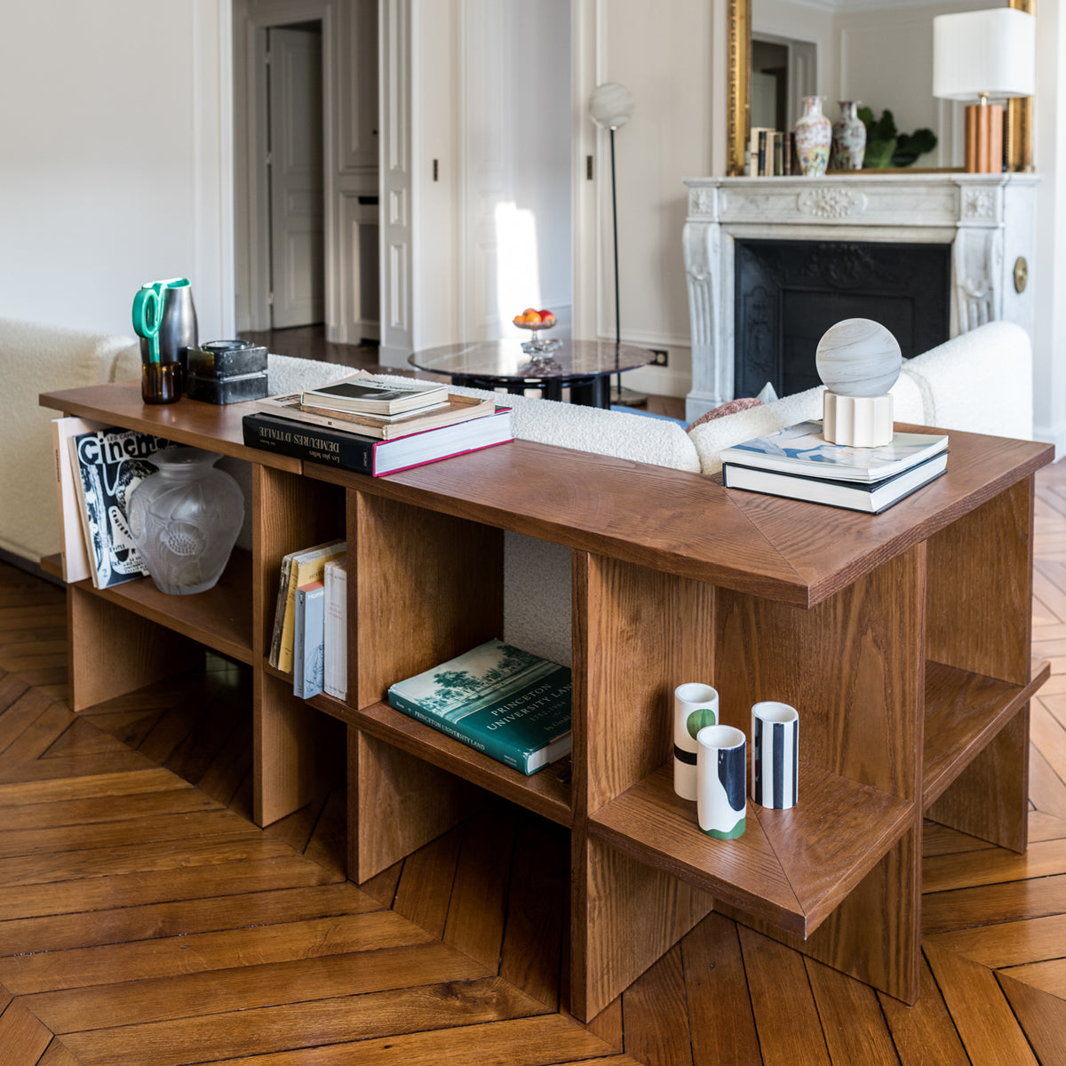 Étagère d'angle Mara en bois - Iroko