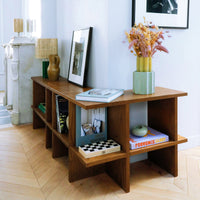 Étagère d'angle Mara en bois - Iroko