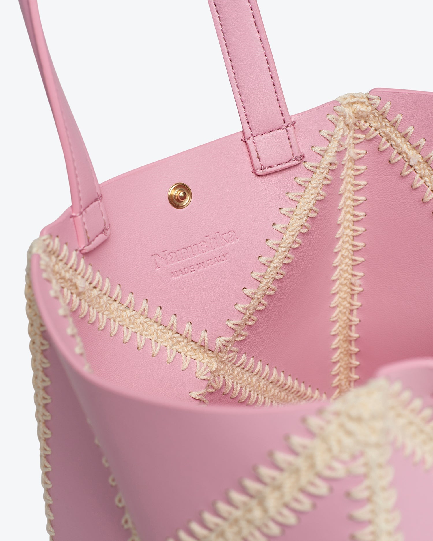 Sac The Origami en patchwork - Pink & Creme
