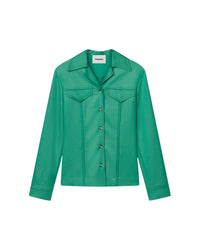 Chemise Tosca à poches plaquées en satin brillant - Green