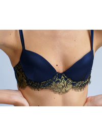 Soutien-Gorge push-up Splendide en soie - Océan & Or