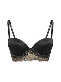Soutien-Gorge push-up Splendide en soie - Noir & Or