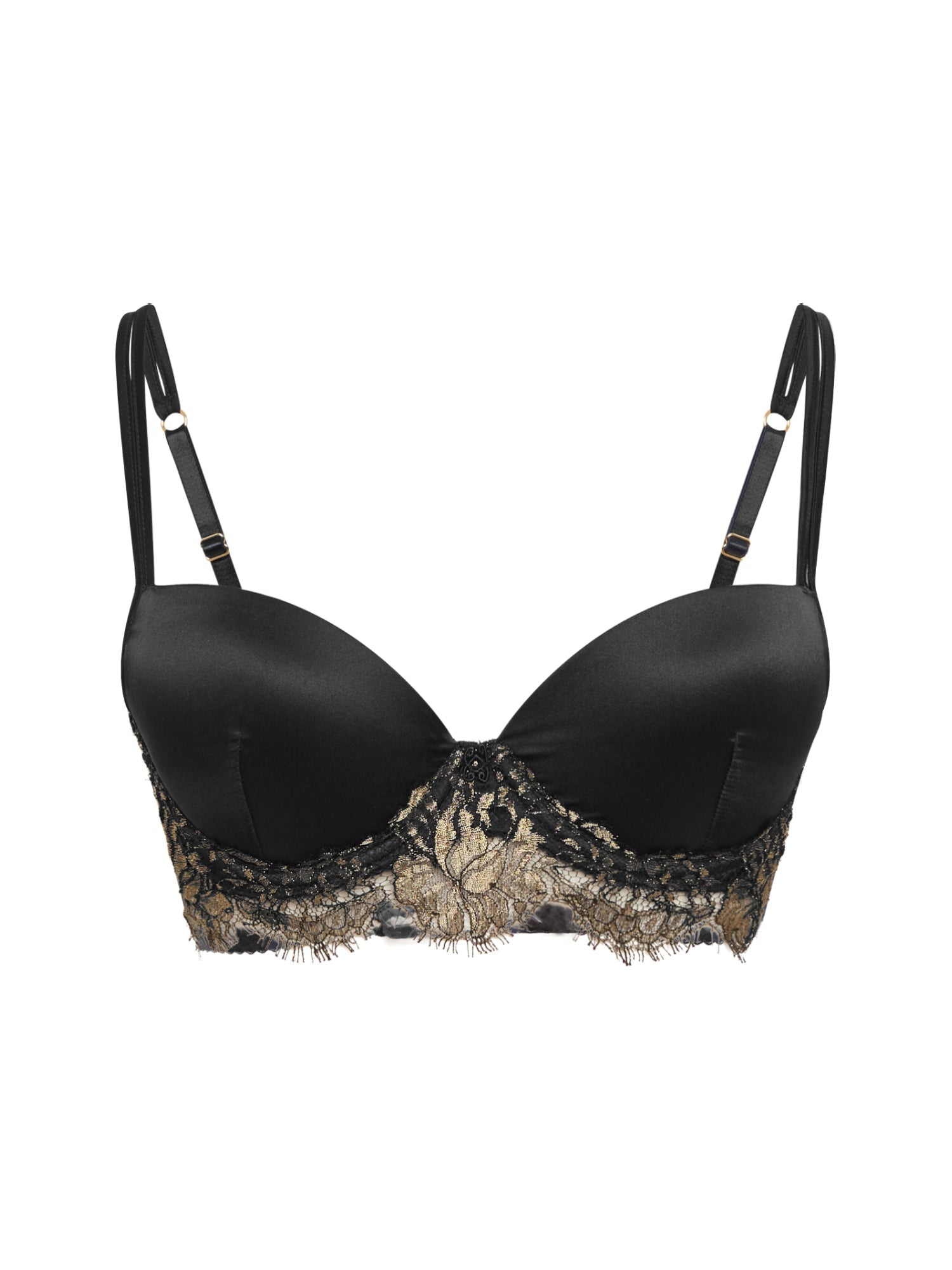 Soutien-Gorge push-up Splendide en soie - Noir & Or