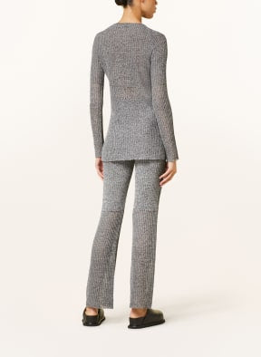 Pantalon Karine en tricot côtelé - Mottled Black