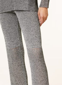 Pantalon Karine en tricot côtelé - Mottled Black