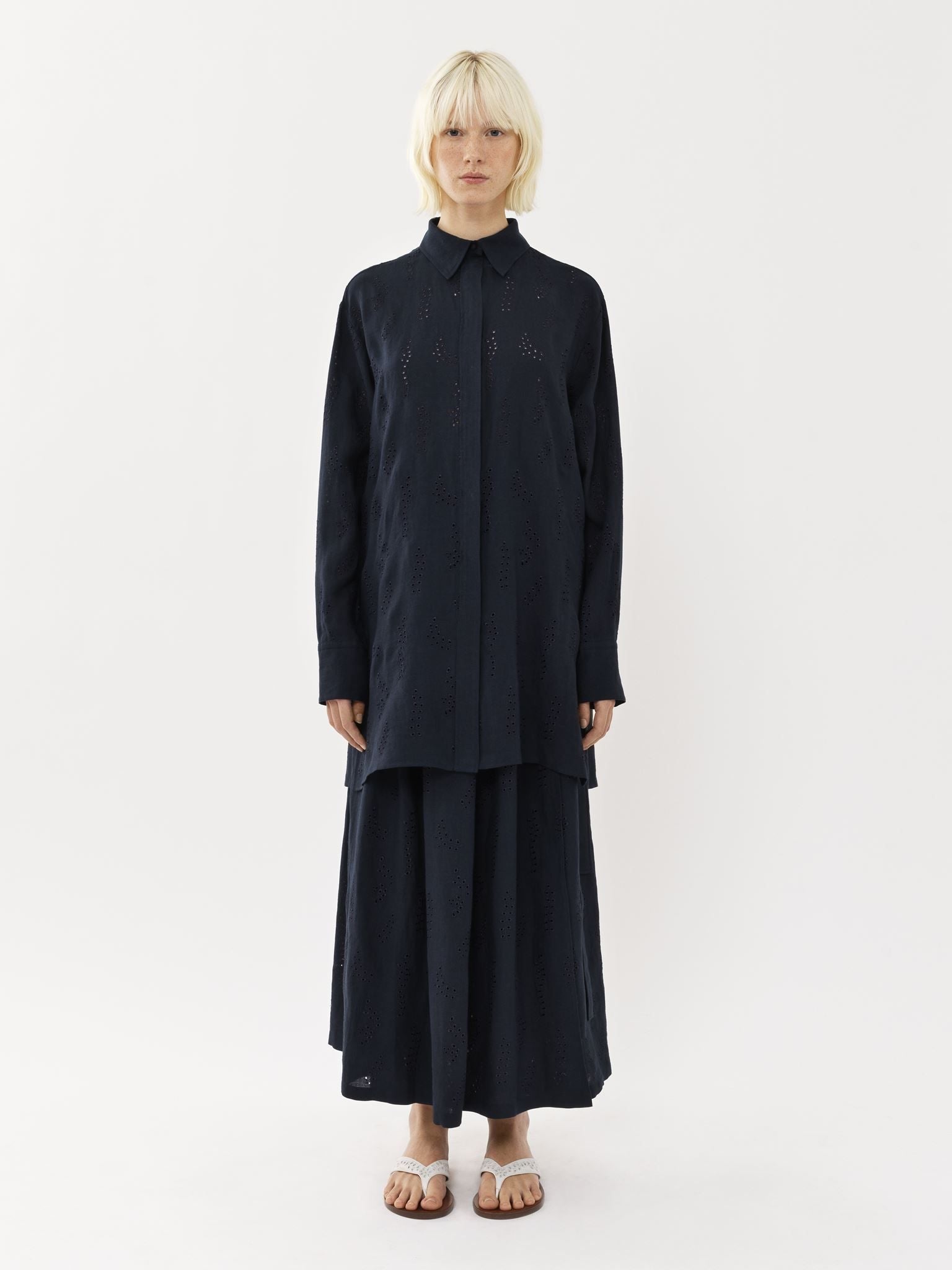 Chemise longue Patricia Chloé x Eres en lin - Summer Night