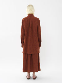 Chemise longue Patricia Chloé x Eres en lin - Red Ochre
