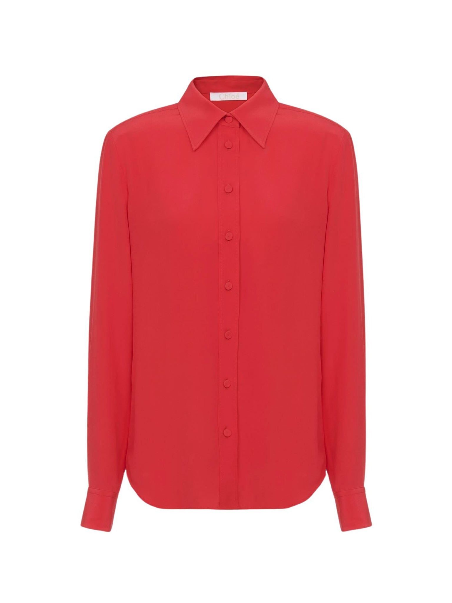 Chemise manches froncées en soie - Rose Pétillant