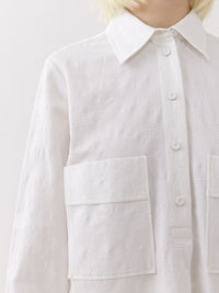 Chemise longue oversize - Blanc