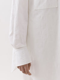 Chemise longue oversize - Blanc