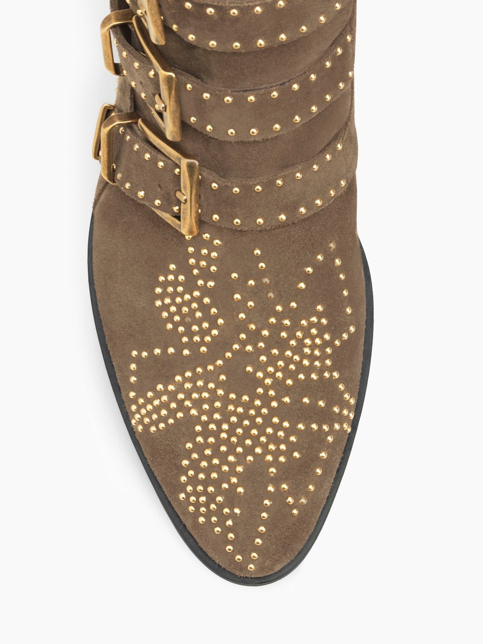 Bottines Susanna en cuir - Grège Foncé