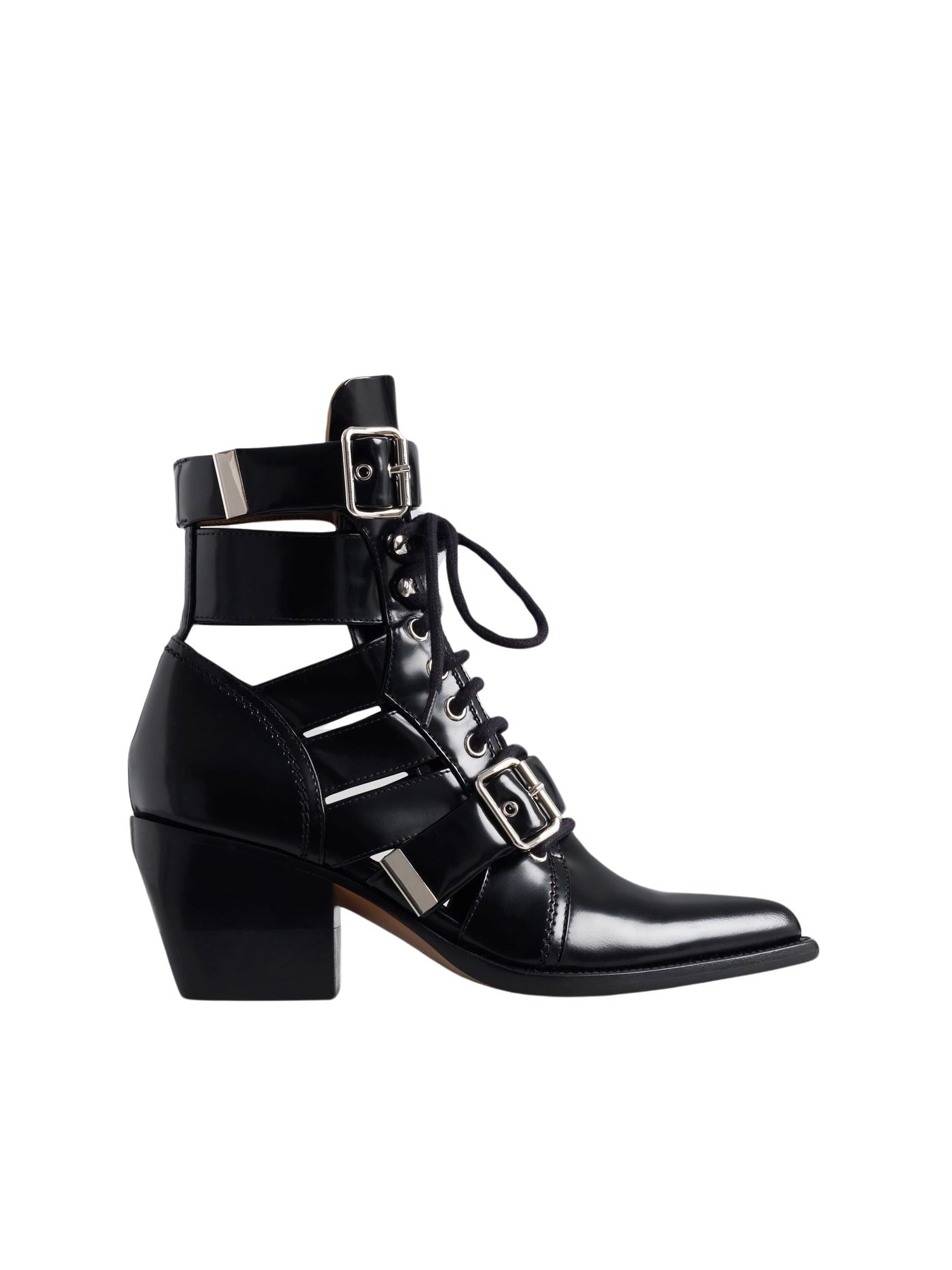 Bottines Rylee ajourées en cuir - Black