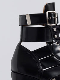 Bottines Rylee ajourées en cuir - Black