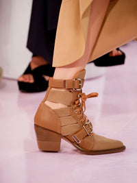 Bottines Rylee en cuir - Encens Marron