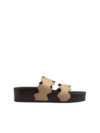 Sandales plates Lauren en cuir - Maple Pink
