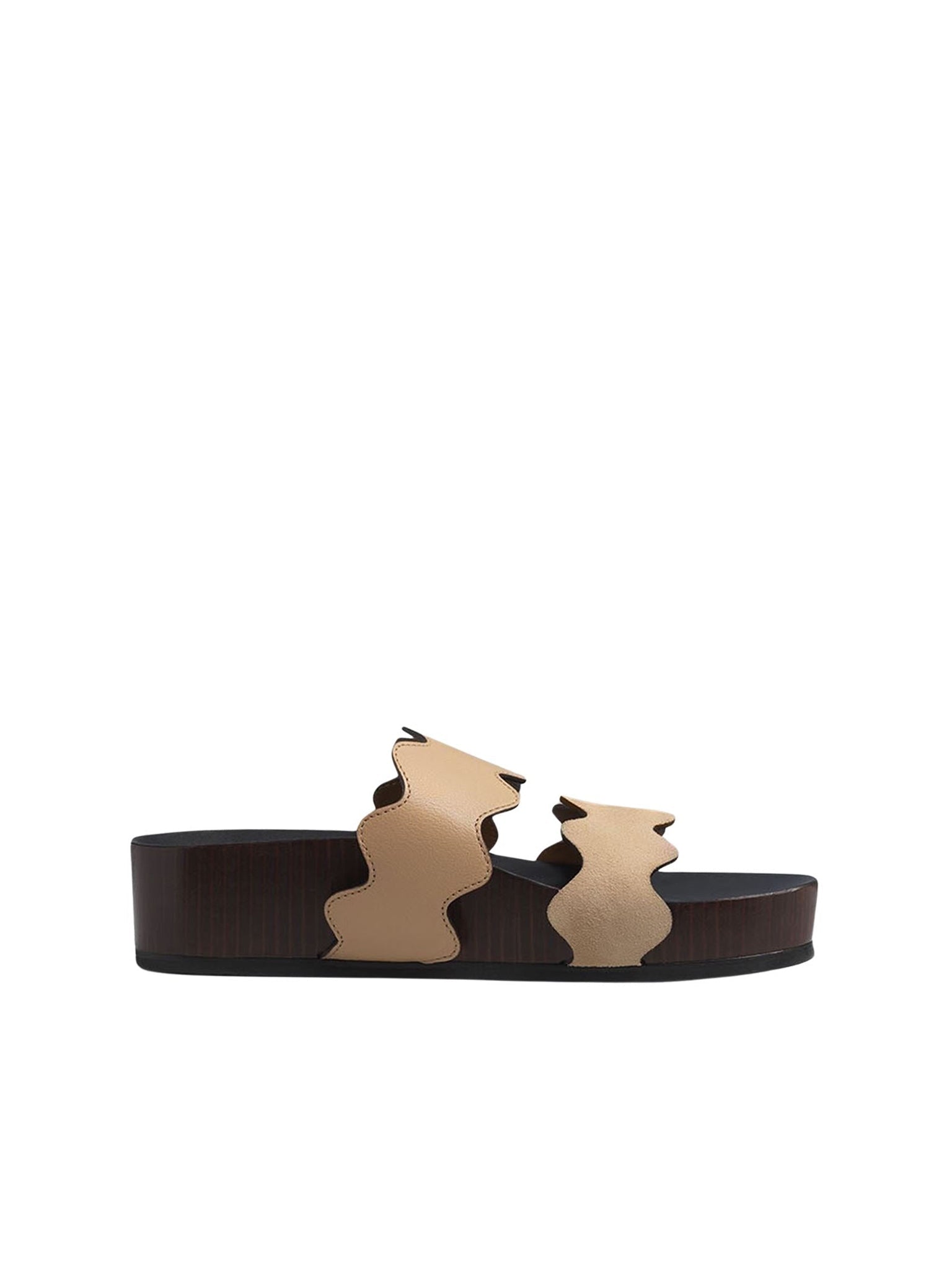 Sandales plates Lauren en cuir - Maple Pink