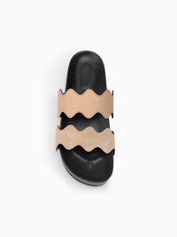 Sandales plates Lauren en cuir - Maple Pink