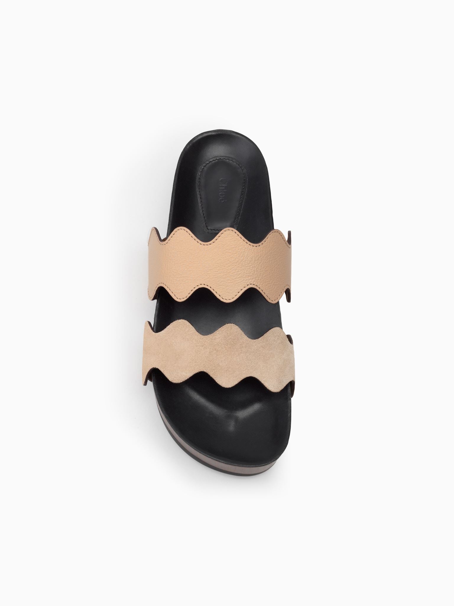 Sandales plates Lauren en cuir - Maple Pink