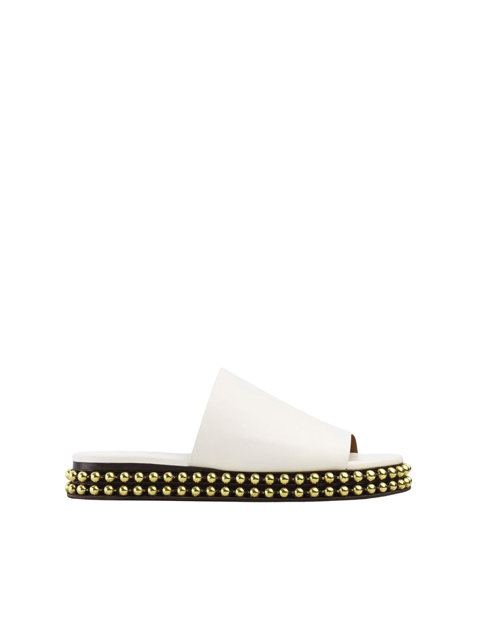 Sandales plates Sawyer en cuir - Cloudy White