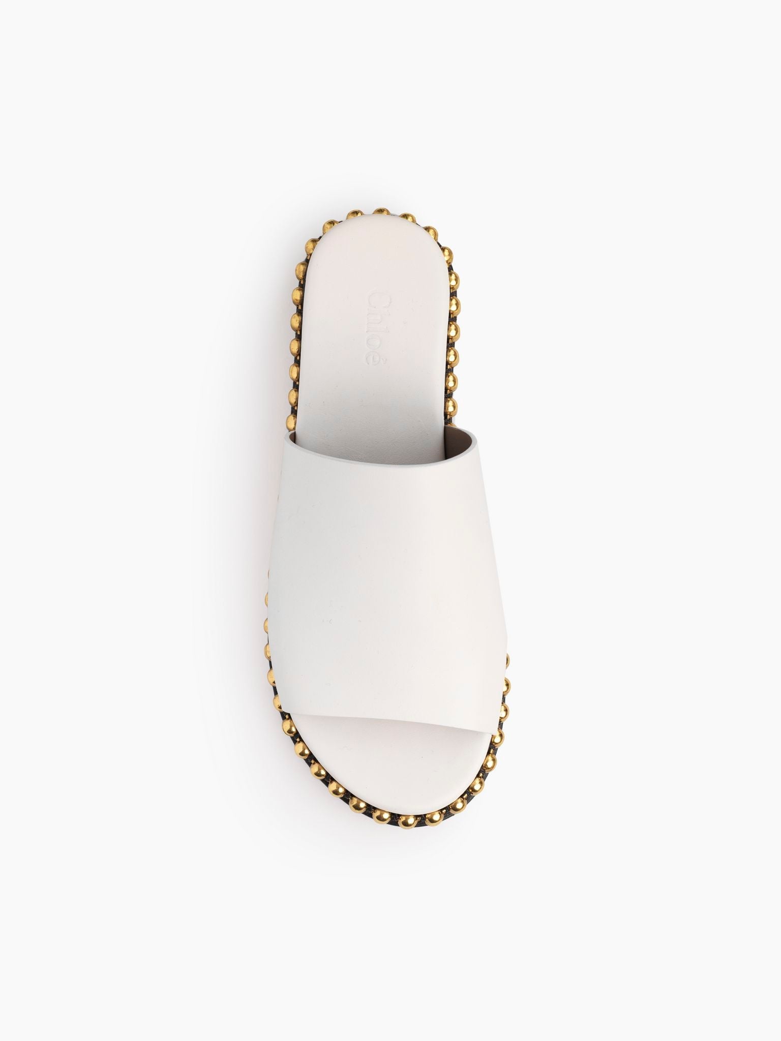 Sandales plates Sawyer en cuir - Cloudy White