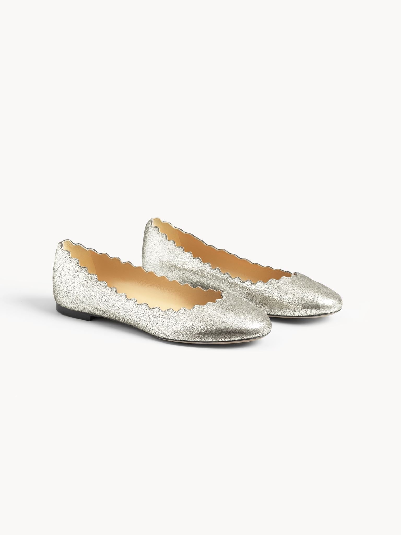 Ballerines Lauren en cuir - Grey Glitter