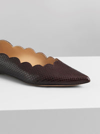 Ballerines pointues Lauren en cuir - Perfect Plum