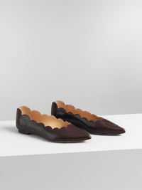 Ballerines pointues Lauren en cuir - Perfect Plum