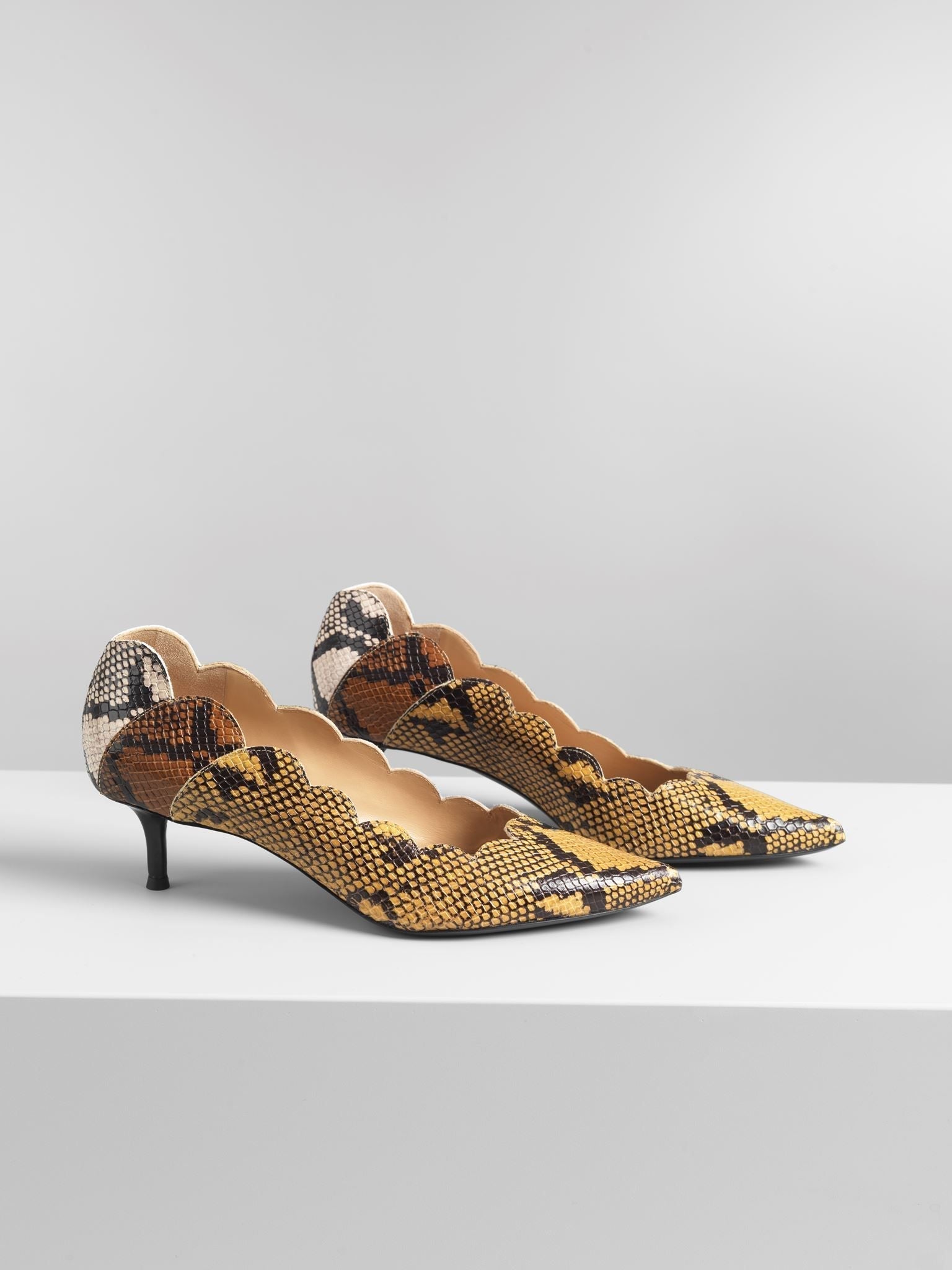 Escarpins Layren à talon en cuir - Multicolor Yellow