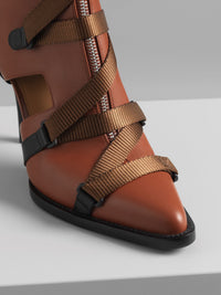 Bottines courtes Tracy en cuir - Brun Sépia