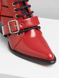 Bottines Rylee en cuir - Brun Rougeâtre