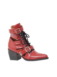 Bottines Rylee en cuir - Brun Rougeâtre
