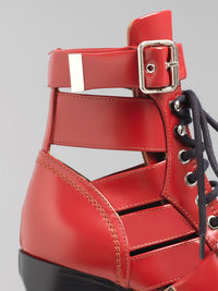 Bottines Rylee en cuir - Brun Rougeâtre