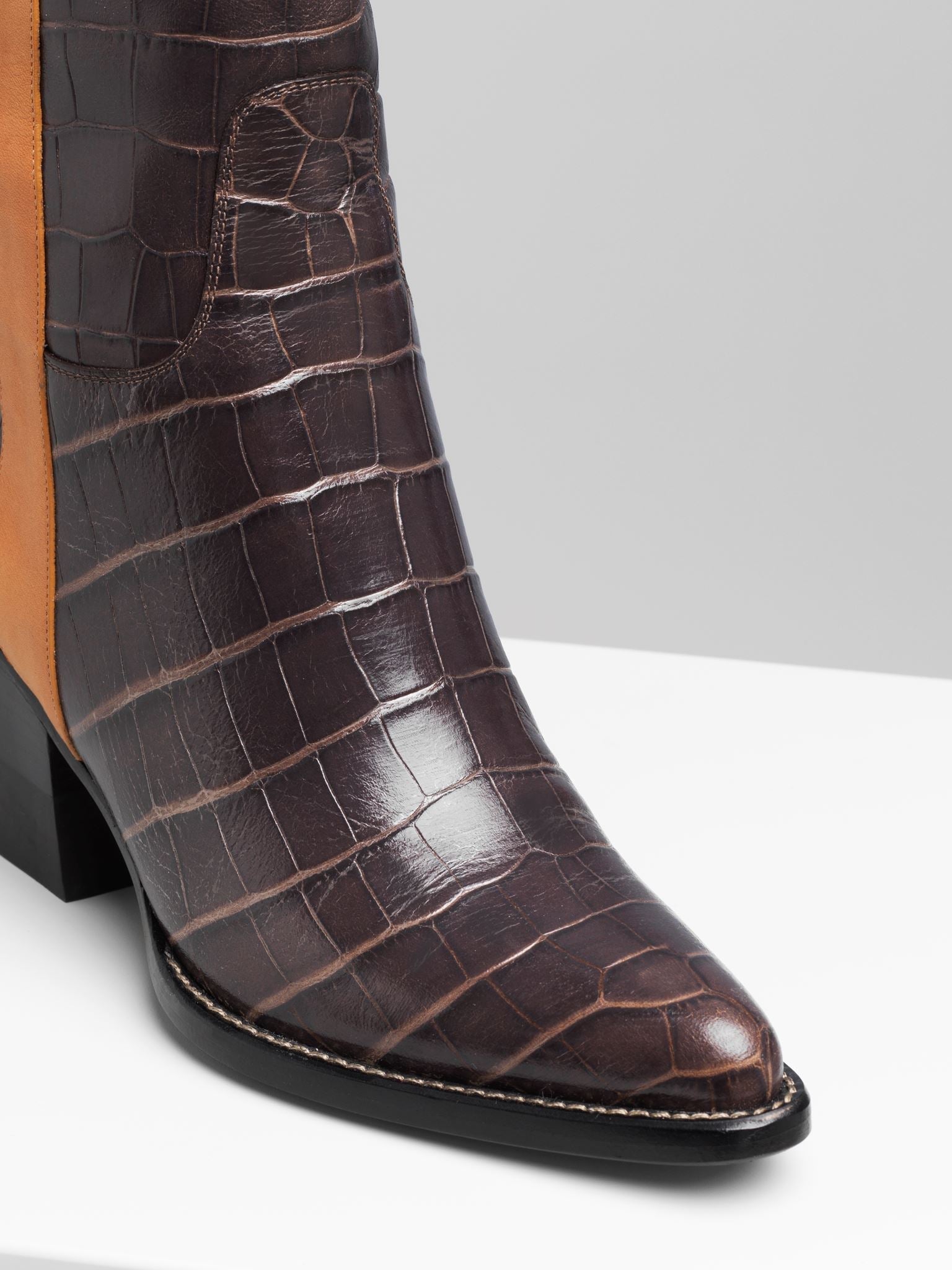 Bottes Vinny en cuir - Pearly Black
