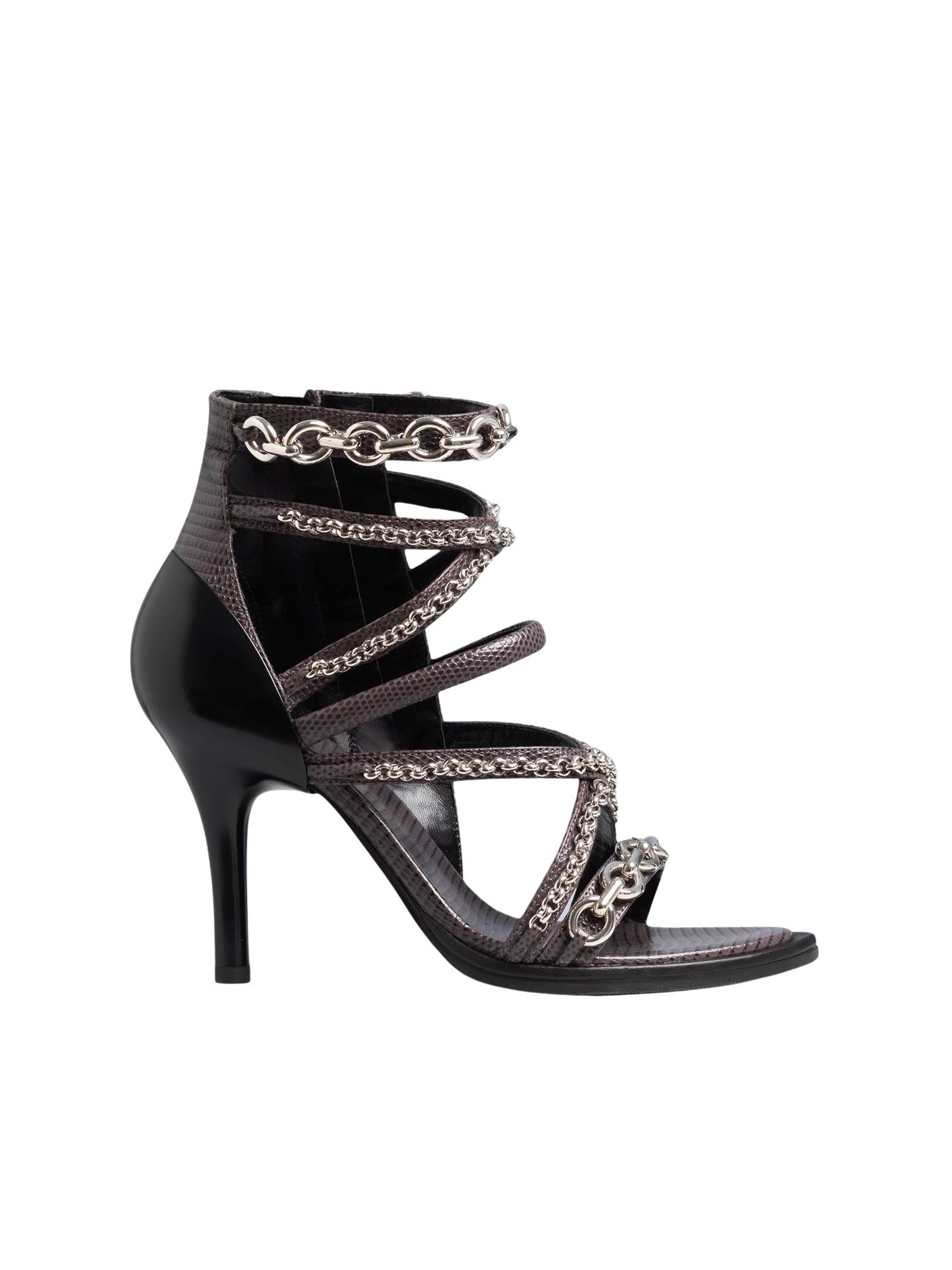 Sandales à talons Victoria en cuir - Pearly Black