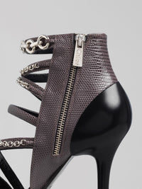 Sandales à talons Victoria en cuir - Pearly Black