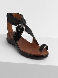 Sandales Wave en cuir - Black