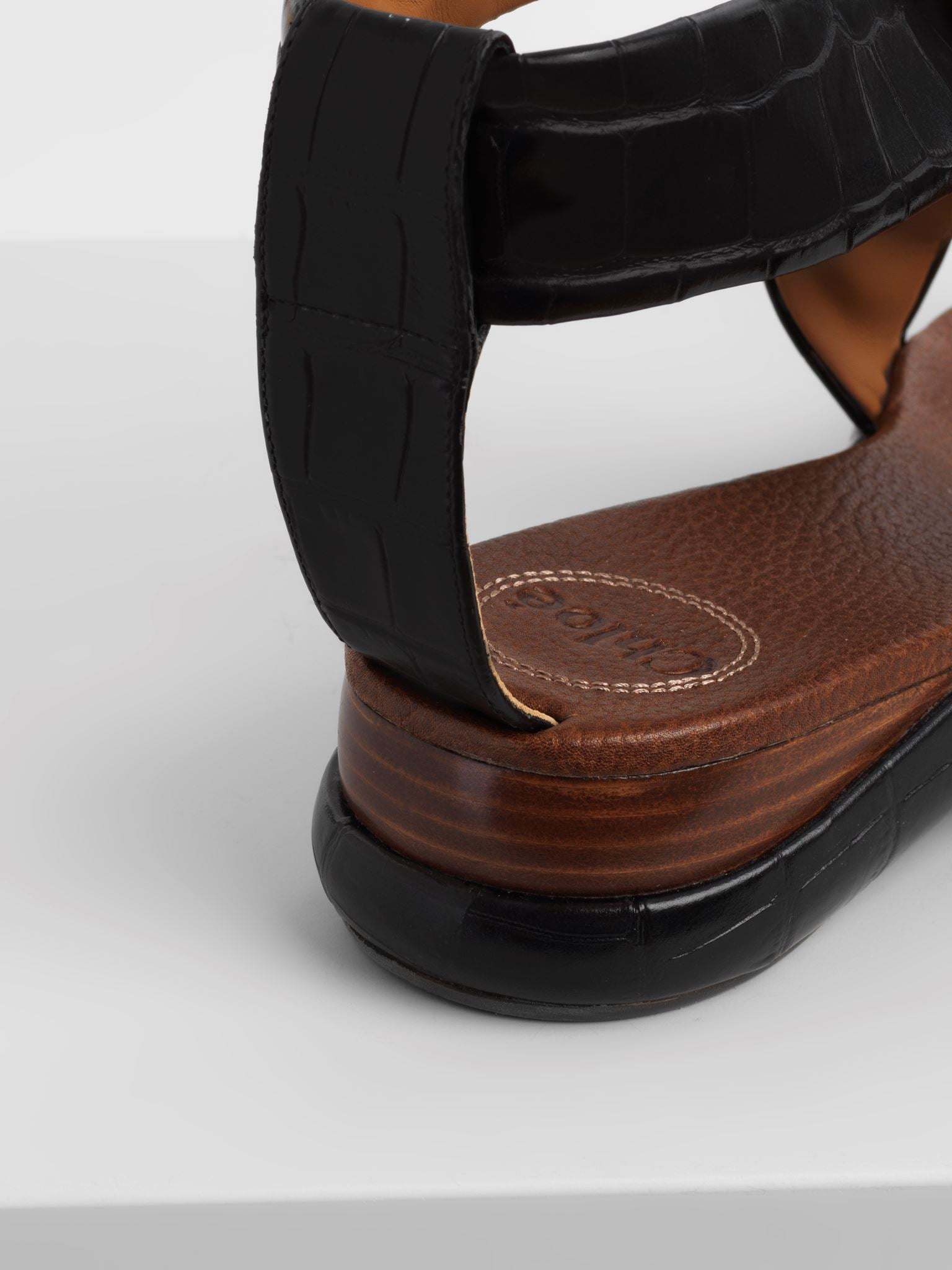 Sandales Wave en cuir - Black
