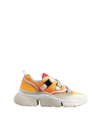 Sneakers Sonnie en cuir - Yellow & Red
