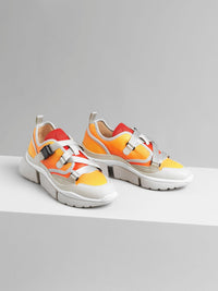Sneakers Sonnie en cuir - Yellow & Red