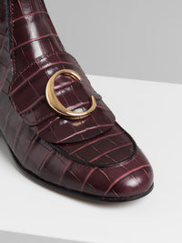 Bottines Chloé C en cuir - Deep Purple