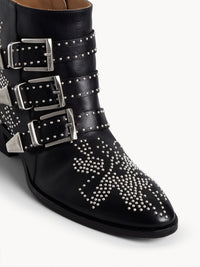 Bottines Susanna en cuir - Black Silver