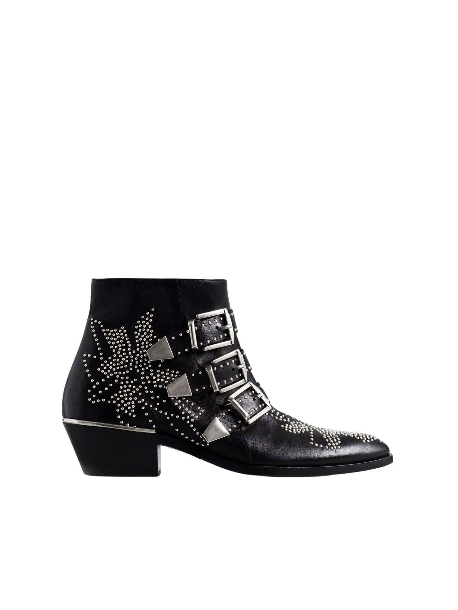 Bottines Susanna en cuir - Black Silver